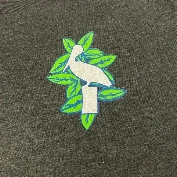 Next Level Gray T shirt with short sleeves & GROW on back in a floral design - Picture 2 of 6